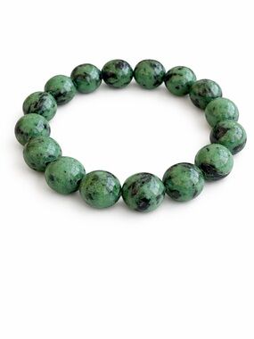 Ruby Zoisite 12MM Beaded Bracelet New